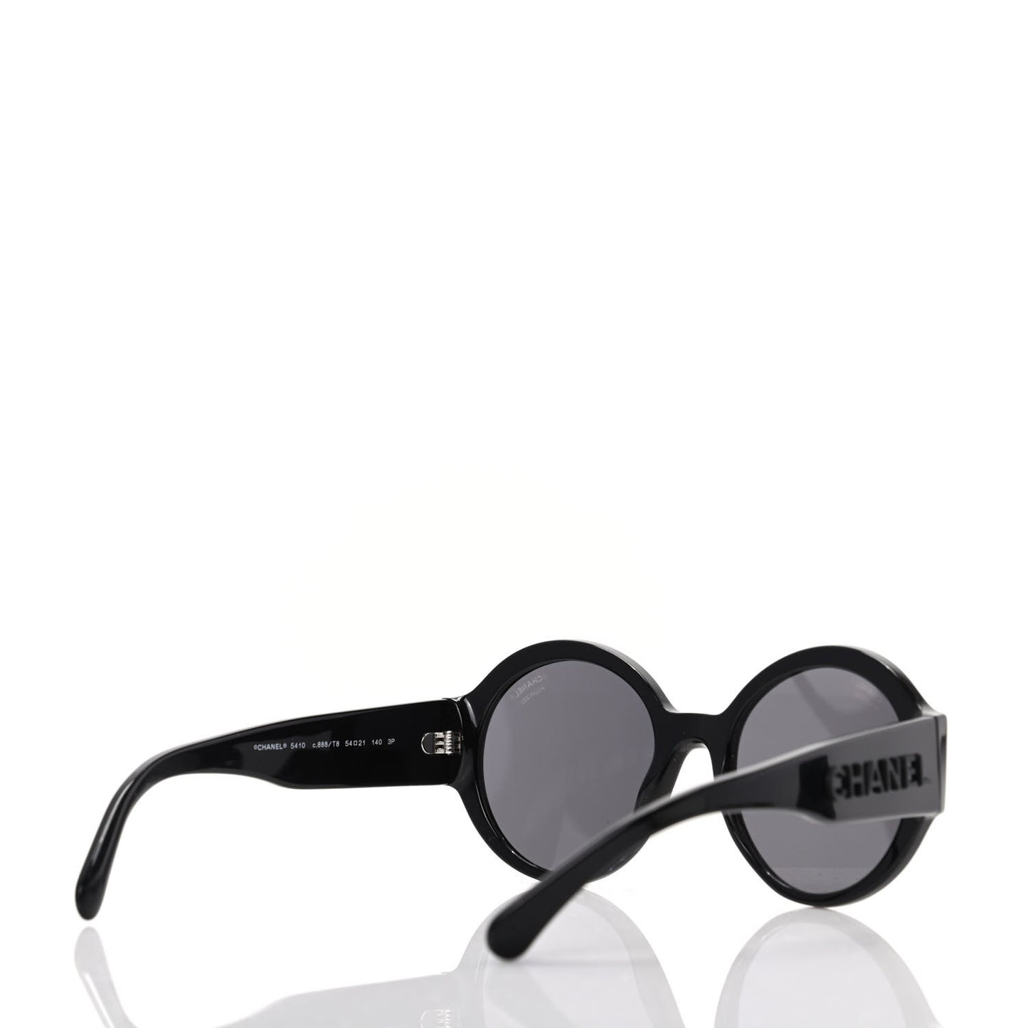 Acetate Polarized Round Sunglasses 5410 Black
