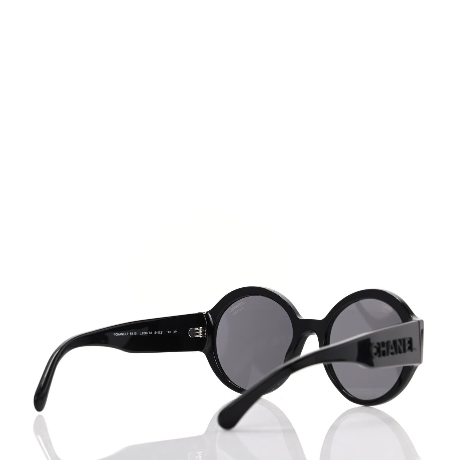 Chanel Acetate Polarized Round Sunglasses 5410 Black 4 of 8