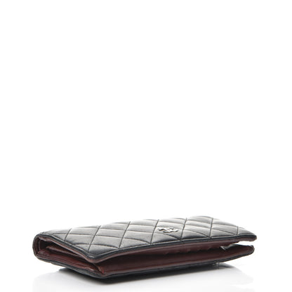 Chanel Lambskin Quilted Yen Wallet Black 4 of 16