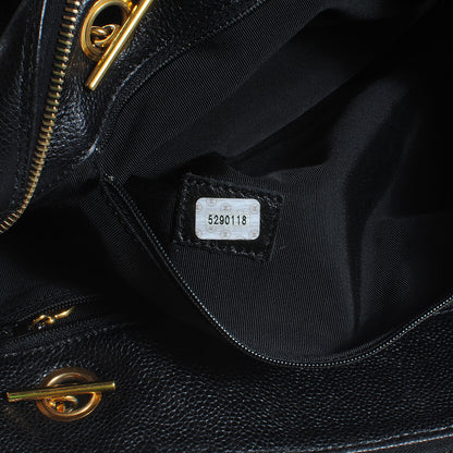 Chanel Caviar Large CC Shoulder Bag Black 7 of 7