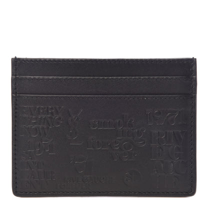 Saint Laurent Calfskin 1971 All Over Card Case Black 1 of 7