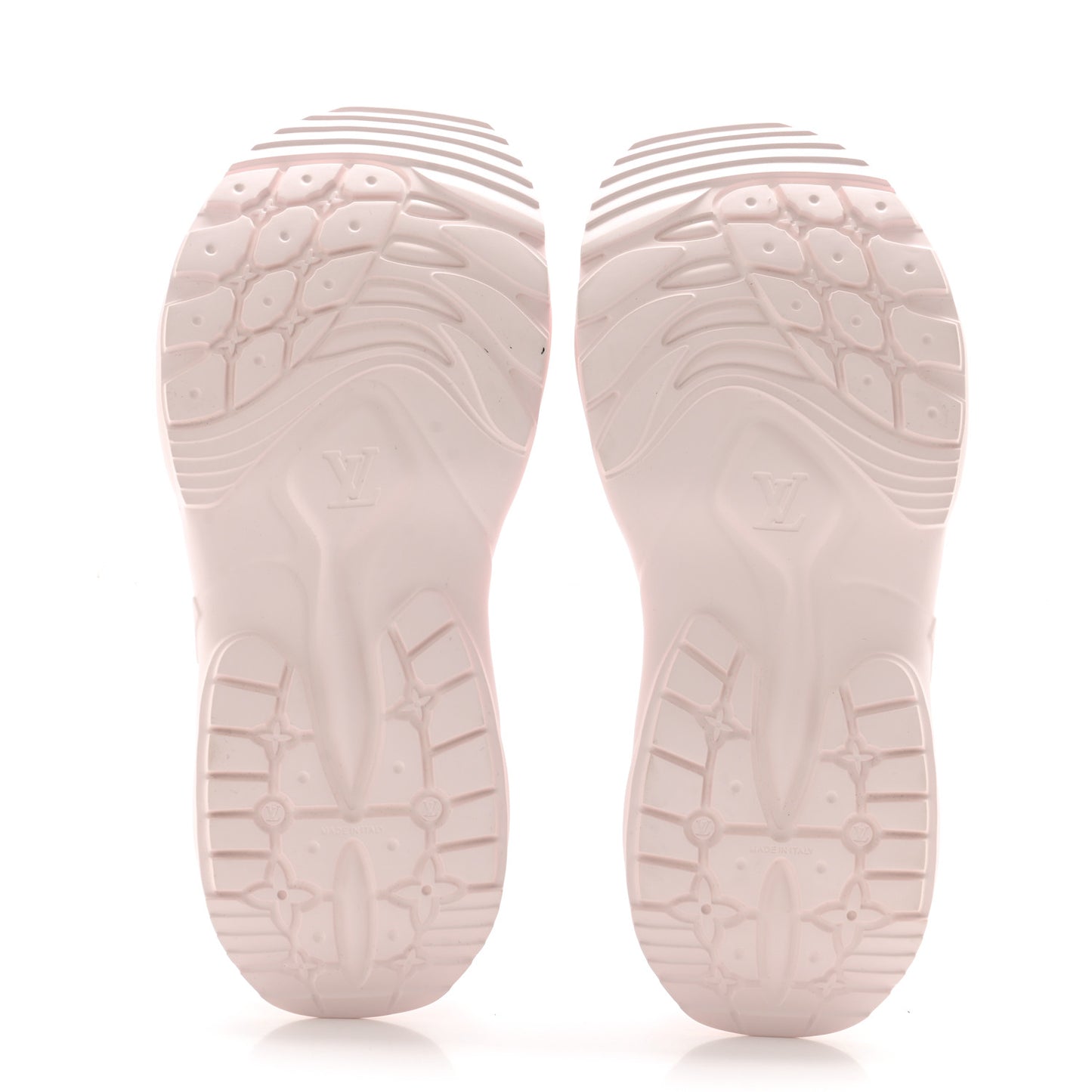 Rubber Monogram Embossed Pool 55 Flat Comfort Mule 38 Rose Clair
