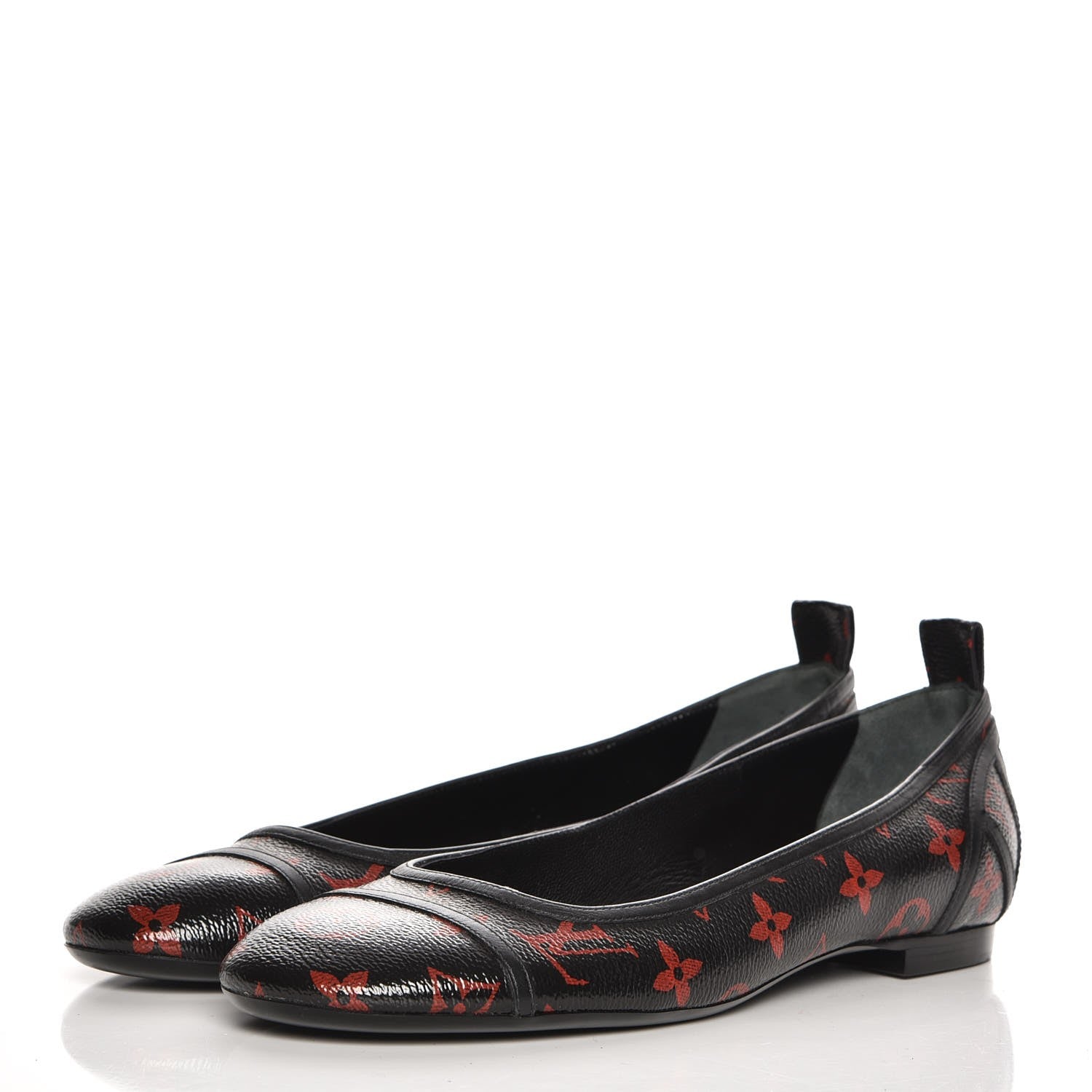 Louis Vuitton Monogram Infrarouge New Revival Ballerina Flats 40 Black 3 of 8