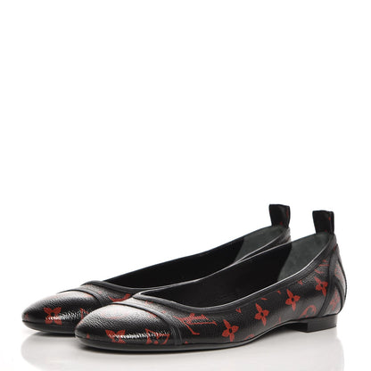 Louis Vuitton Monogram Infrarouge New Revival Ballerina Flats 40 Black 3 of 8