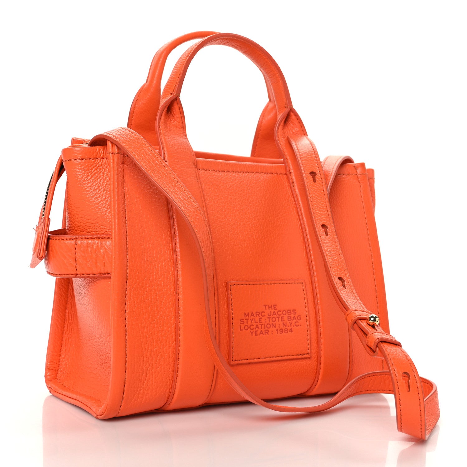 Marc Jacobs Grained Calfskin Small The Tote Bag Dragon Fire 3 of 11