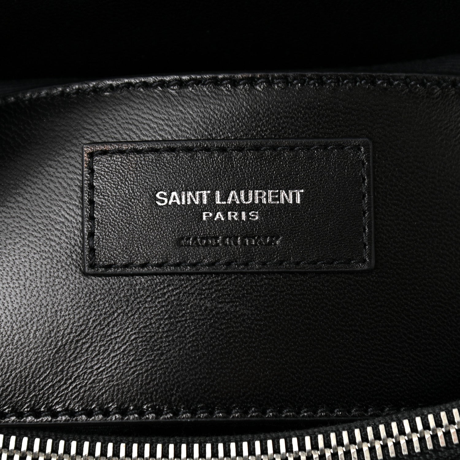 Saint Laurent Denim Mixed Matelasse Triquilt Large Monogram Envelope Satchel Black 6 of 10