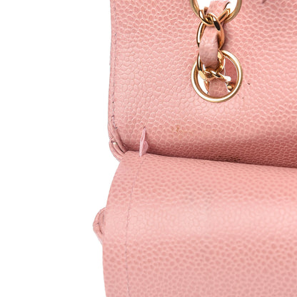 Chanel Caviar Quilted Medium Double Flap Pink 13 of 15