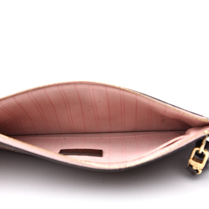 Louis Vuitton Damier Ebene Neverfull MM GM Pochette Rose Ballerine 4 of 11