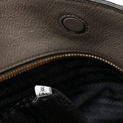 Prada Vitello Phenix Embossed Logo Tote Argilla 8 of 11