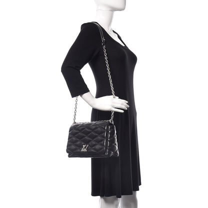 Louis Vuitton Lambskin Malletage GO-14 MM Black 3 of 20