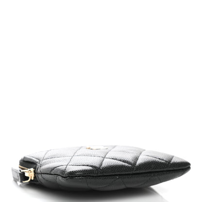 Chanel Caviar Quilted Zip Card Holder Wallet Black 4 of 8