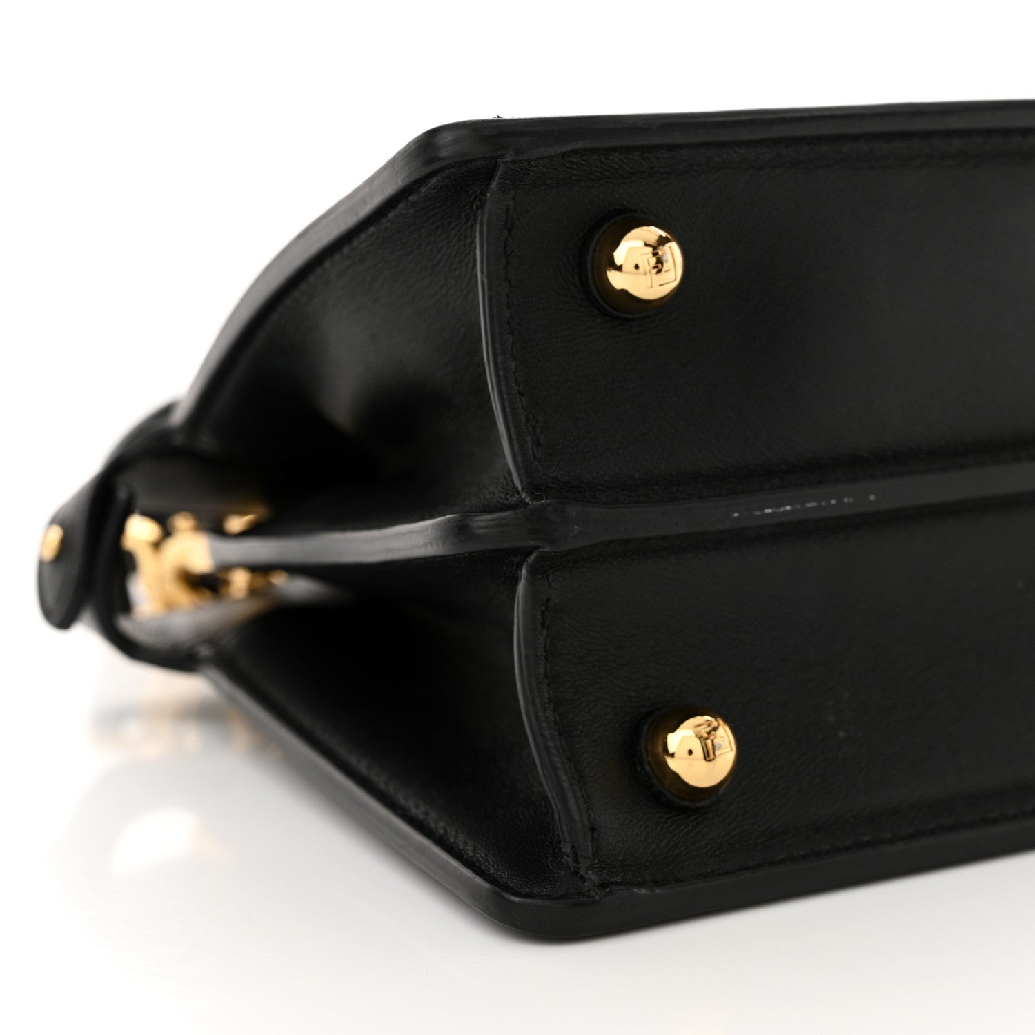 Fendi Shiny Nappa Petite Peekaboo I SEE U Satchel Black 10 of 16