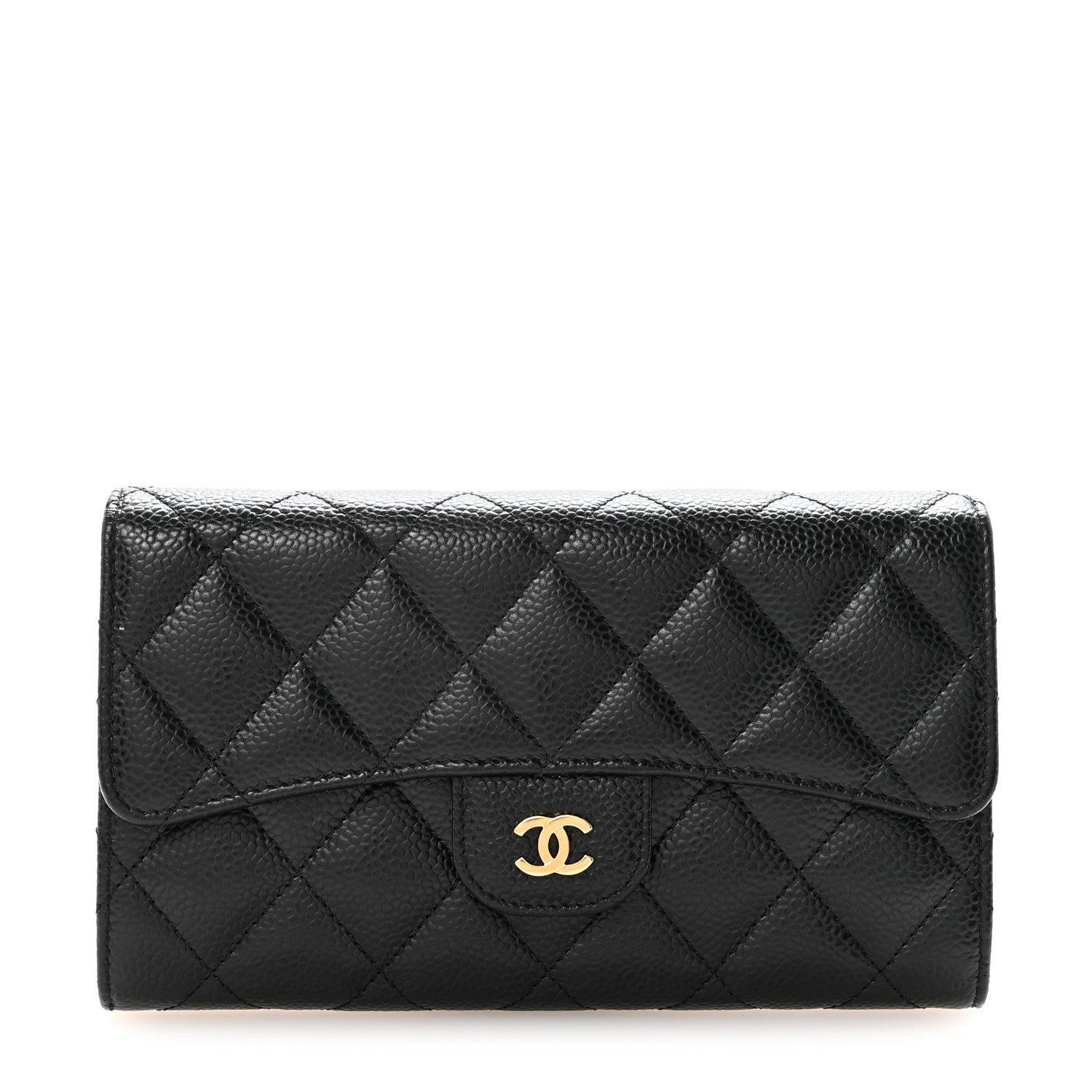 Chanel Caviar Quilted Medium Flap Wallet Black 1 of 9