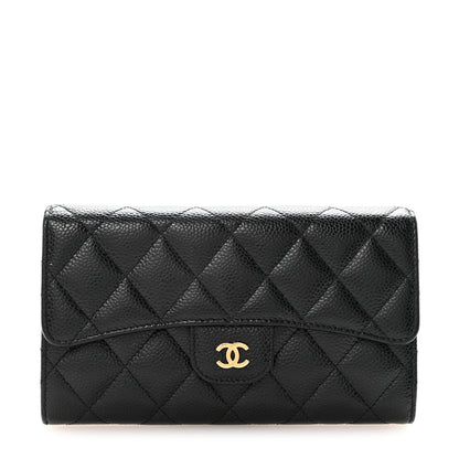 Chanel Caviar Quilted Medium Flap Wallet Black 1 of 9