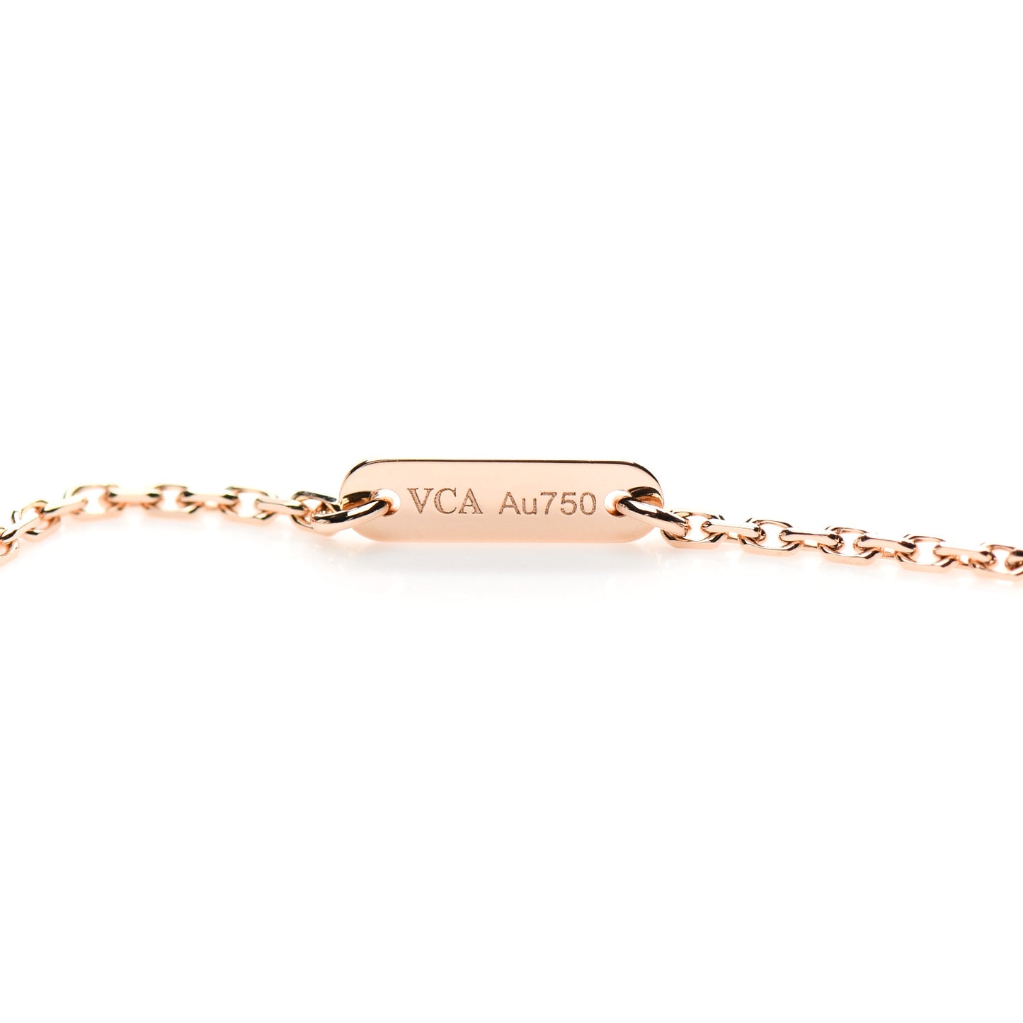 18K Rose Gold Carnelian Sweet Alhambra Pendant Necklace
