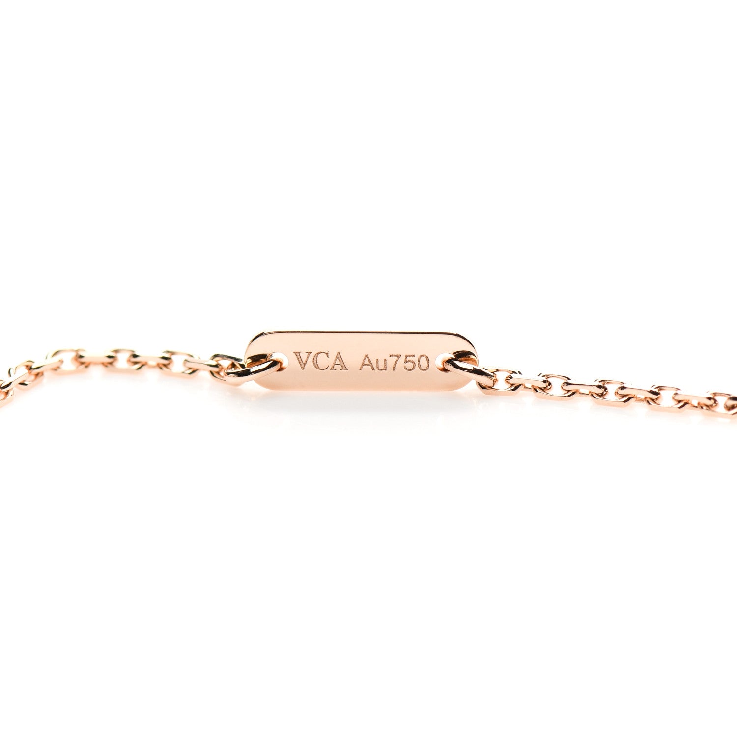 Van Cleef & Arpels 18K Rose Gold Carnelian Sweet Alhambra Pendant Necklace 3 of 5