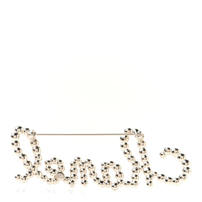 Chanel Metal Glass Swirling Pearls Brooch Pin Gold 4 of 6