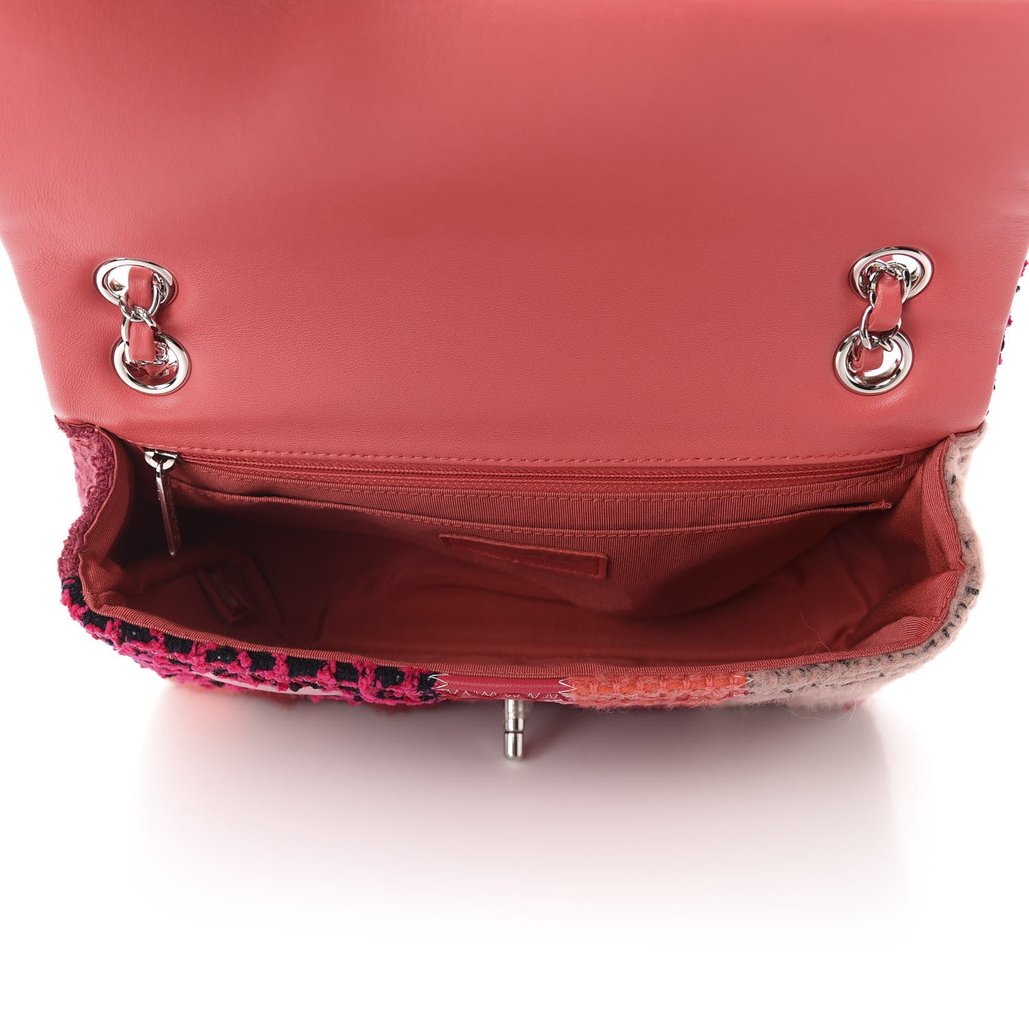 Chanel Tweed Patchwork Medium Single Flap Pink 5 of 13