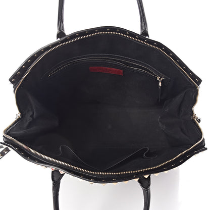Valentino Garavani Vitello Rockstud Dome Shopper Black 5 of 11