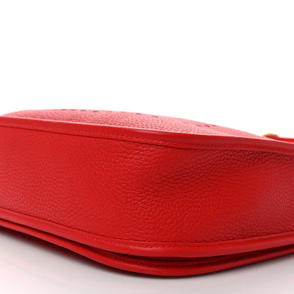 Hermes Taurillon Clemence Evelyne III PM Rouge De Coeur 8 of 8
