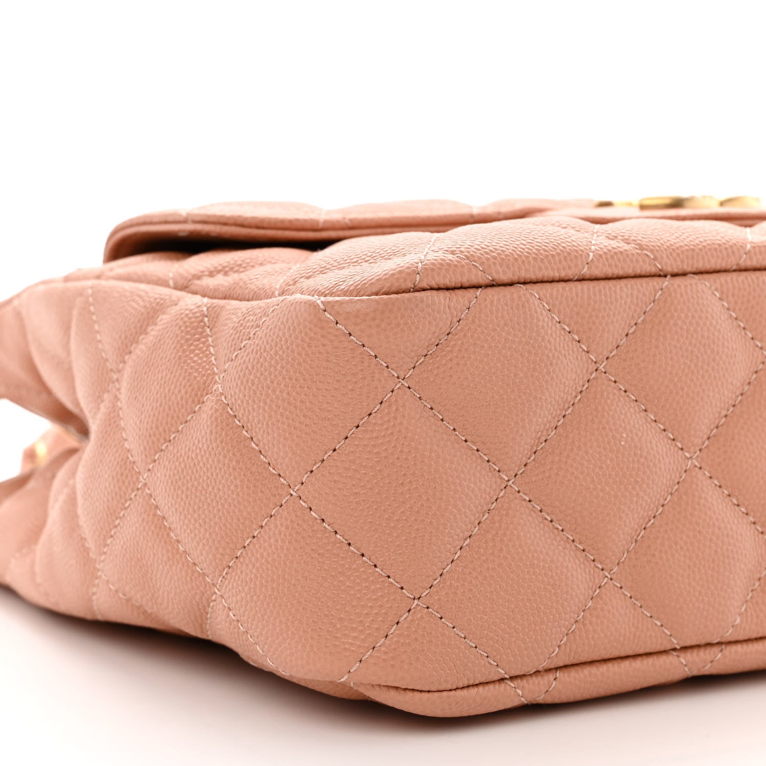 Chanel Caviar Quilted Wavy CC Hobo Beige 9 of 11