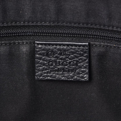 Gucci Pebbled Calfskin Medium GG Charm Dome Satchel Black 7 of 10