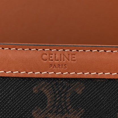 Celine Calfskin Triomphe Canvas Teen Triomphe Bag Tan 6 of 13
