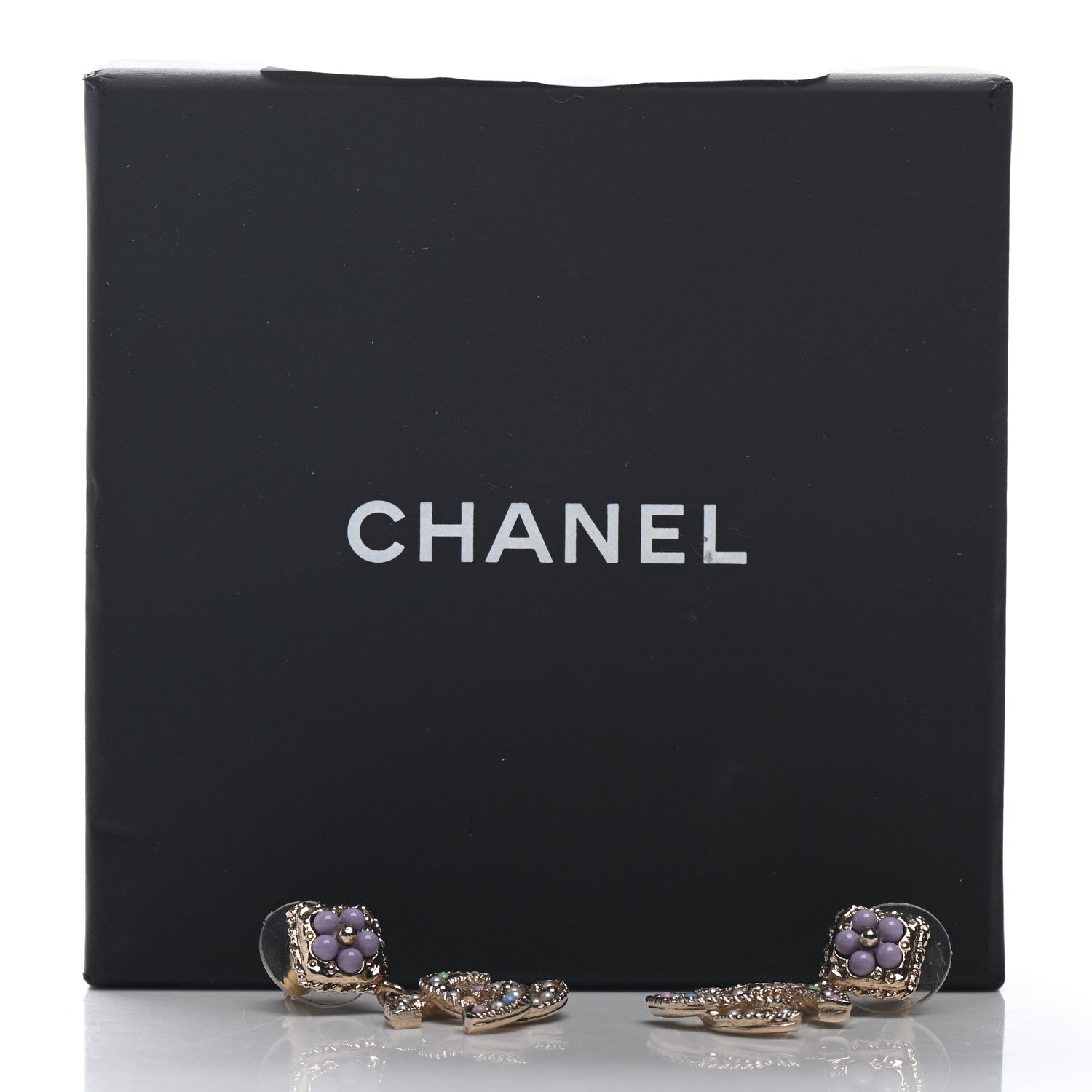 Chanel Resin Pearl Candy Camellia CC Drop Earrings Multicolor 5 of 5