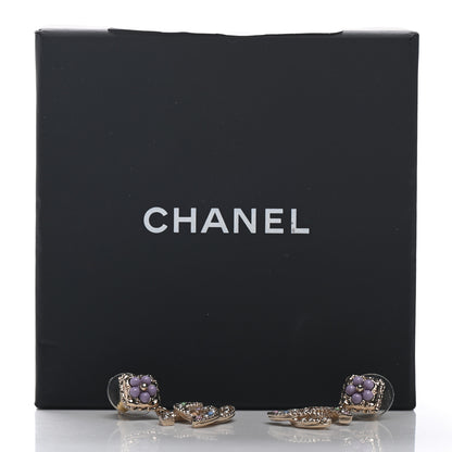 Chanel Resin Pearl Candy Camellia CC Drop Earrings Multicolor 5 of 5