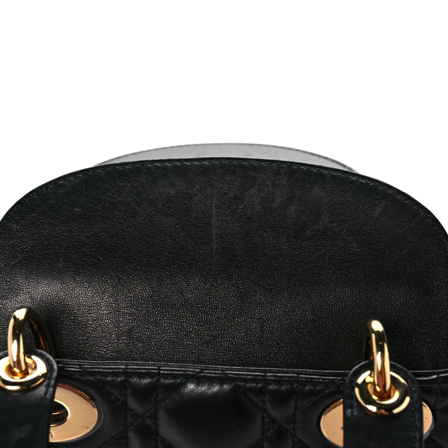 Lambskin Cannage Mini Lady Dior Black