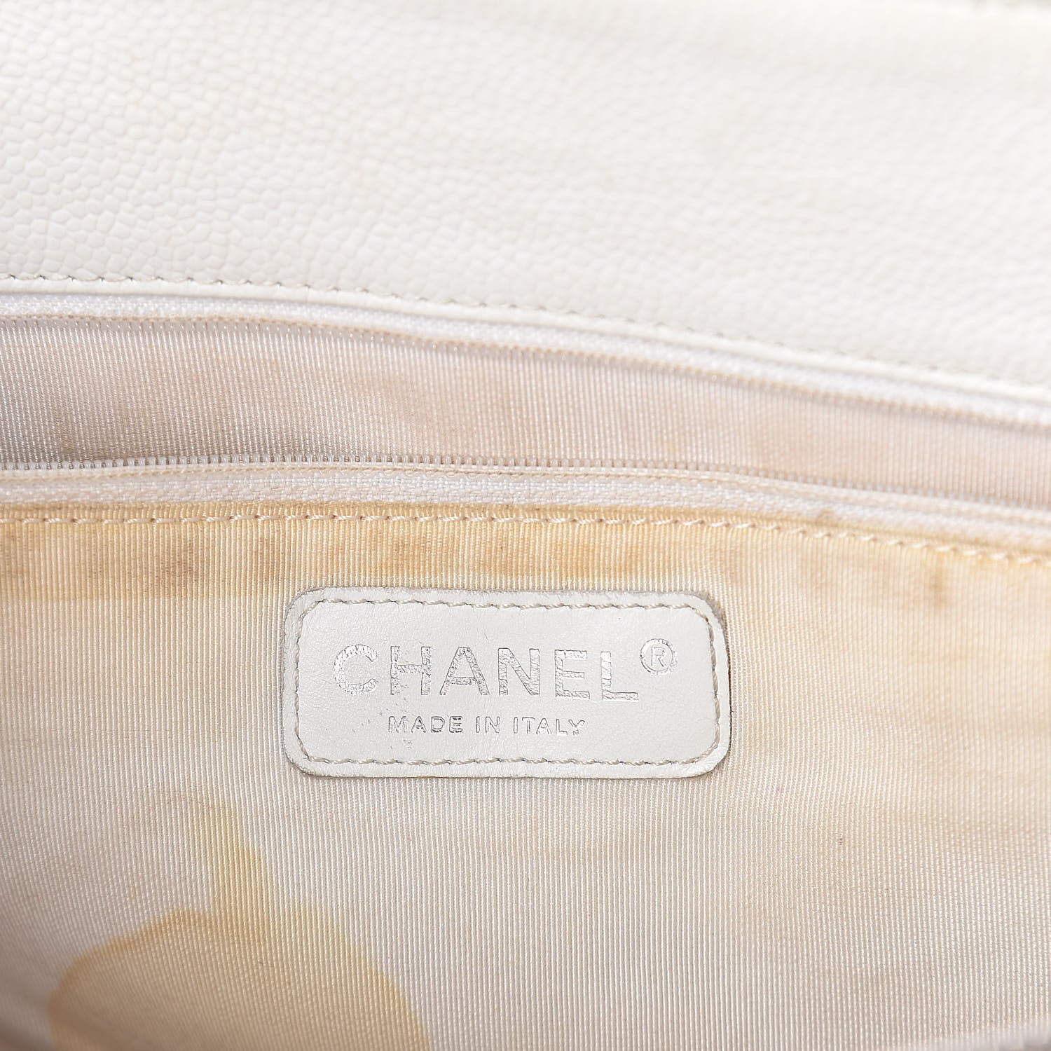 Chanel Caviar Quilted Grand Shopping Tote GST White 6 of 18