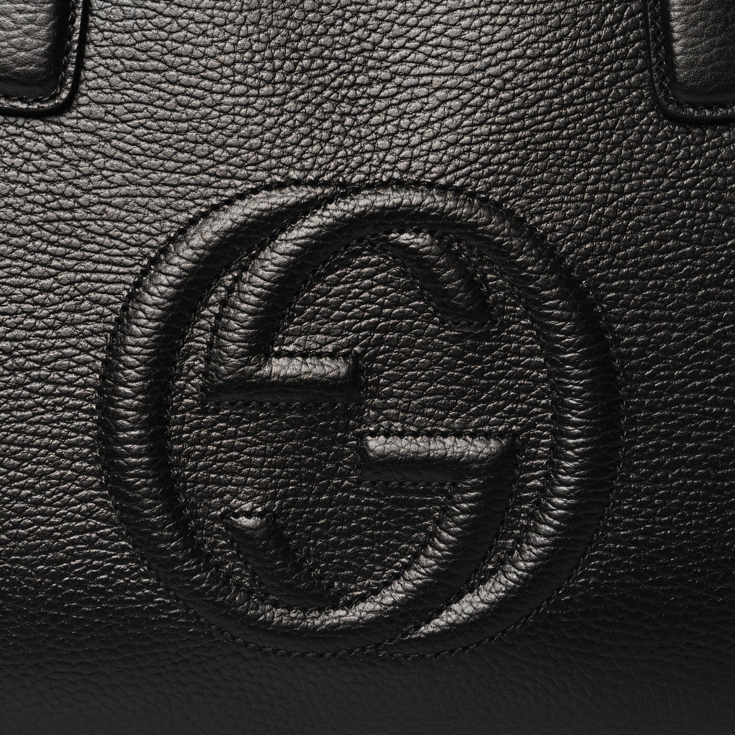 Gucci Dollar Calfskin Large Soho Top Handle Satchel Black 8 of 10