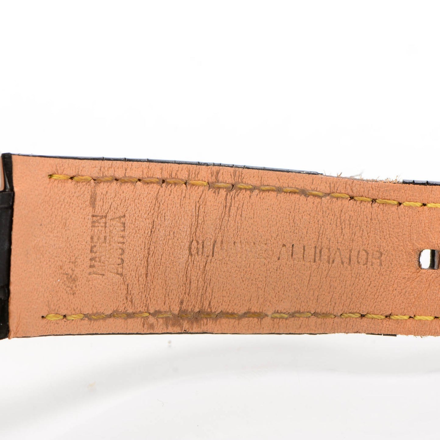 Stainless Steel Alligator 41mm Tambour Chronograph Automatic Watch Brown