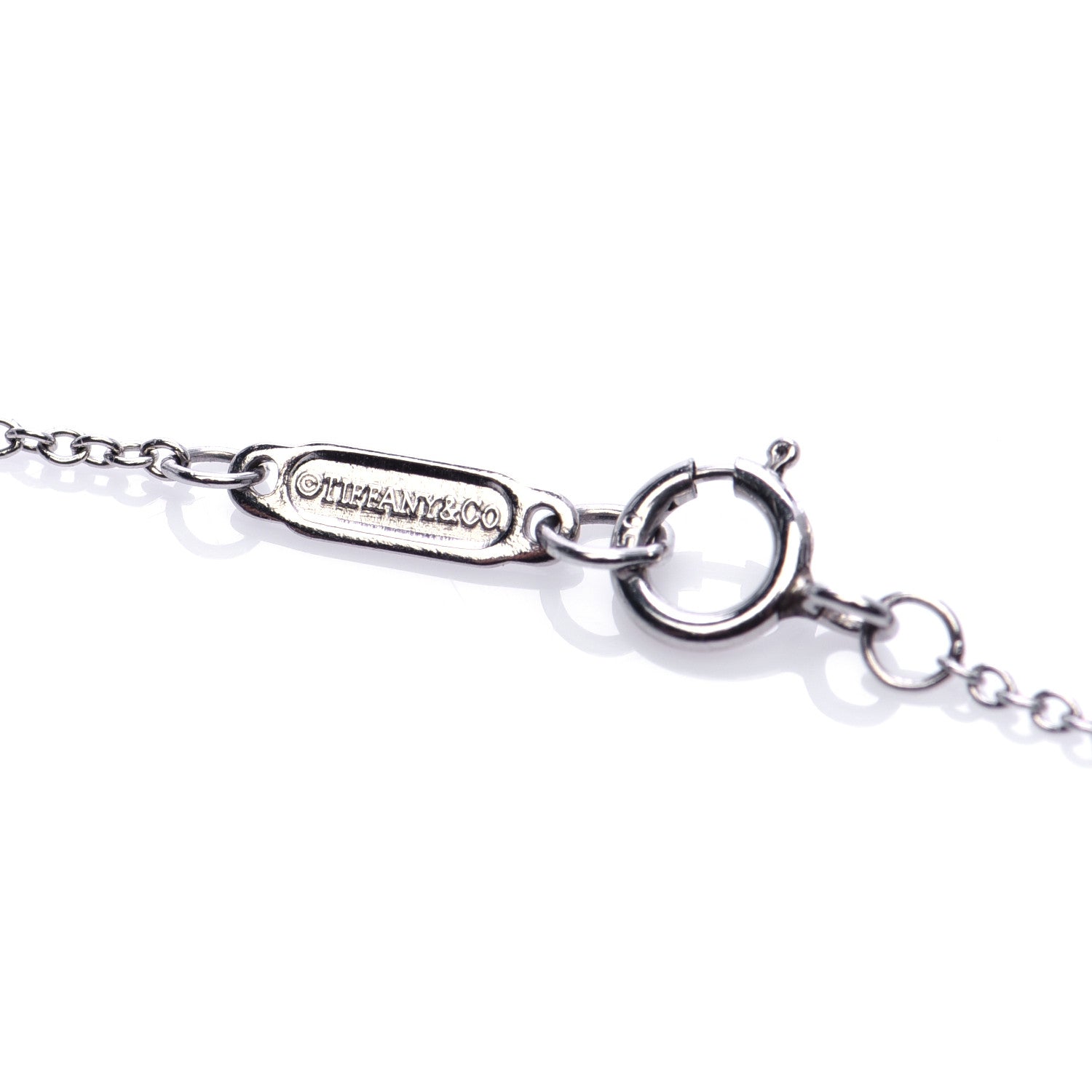 Tiffany Platinum Diamond Mini Heart Pendant Necklace 6 of 6