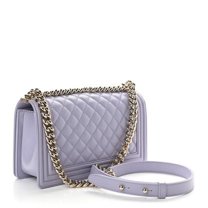 Chanel Caviar Quilted Medium Boy Flap Light Purple 3 of 9