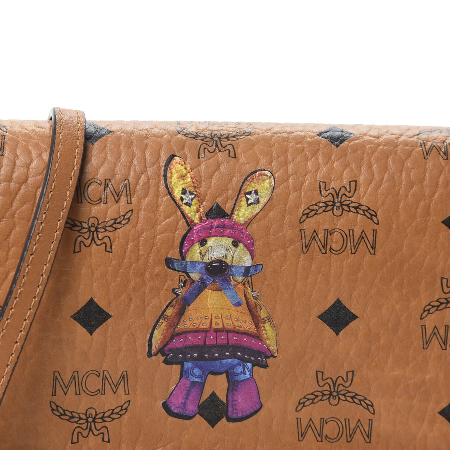 Visetos Mini Rabbit Crossbody Bag Cognac