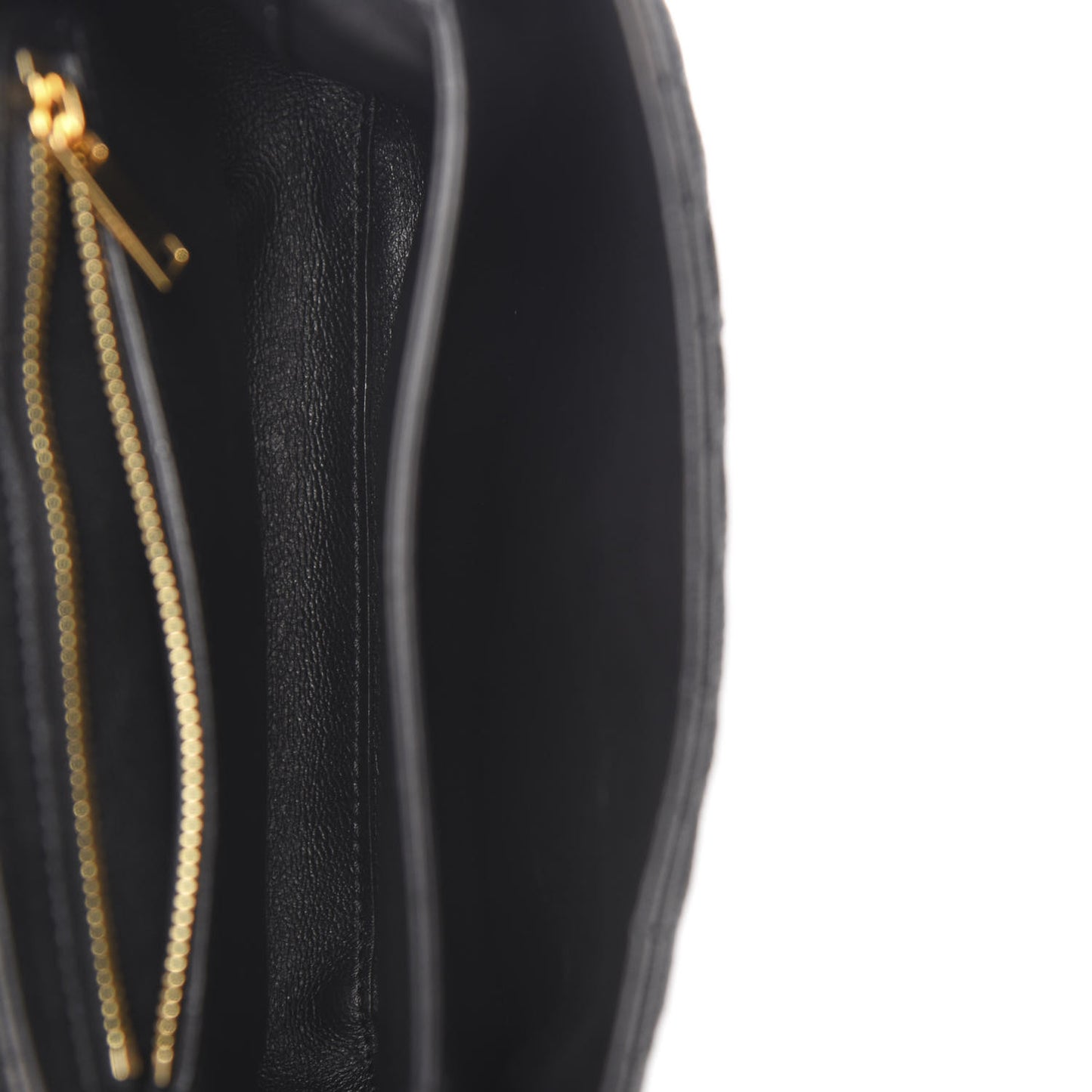 Sequin Calfskin Quilted Small C Bag Black