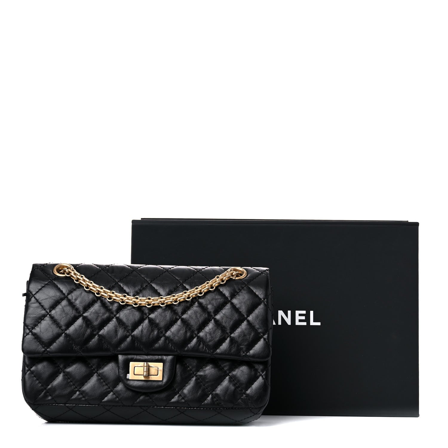 Chanel Aged Calfskin Quilted 2.55 Reissue 225 Flap Black 11 of 11