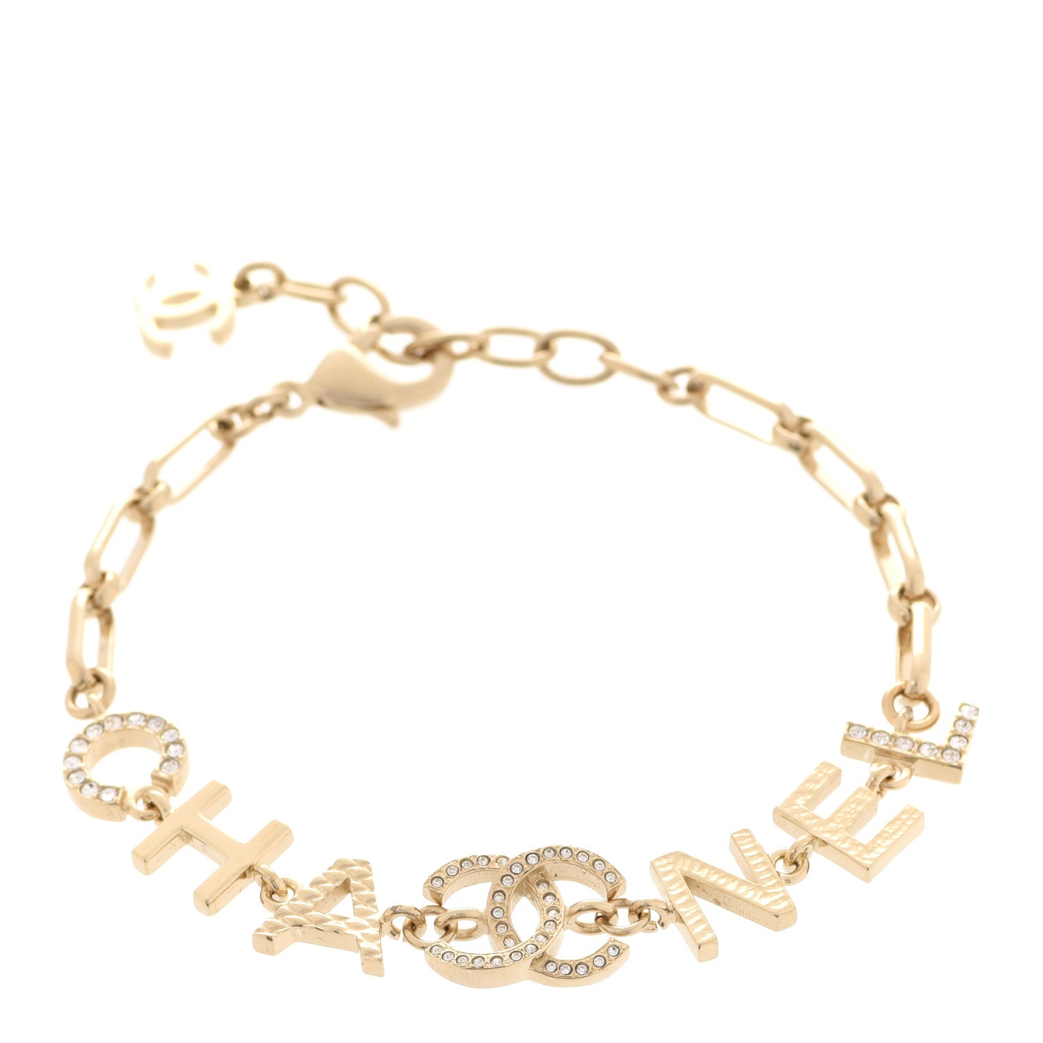 Chanel Metal Logo CC Chain Bracelet Gold 1 of 5