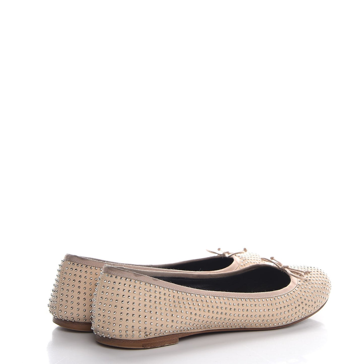 Nappa Studded Dance 05 Ballet Flats 39.5 Beige