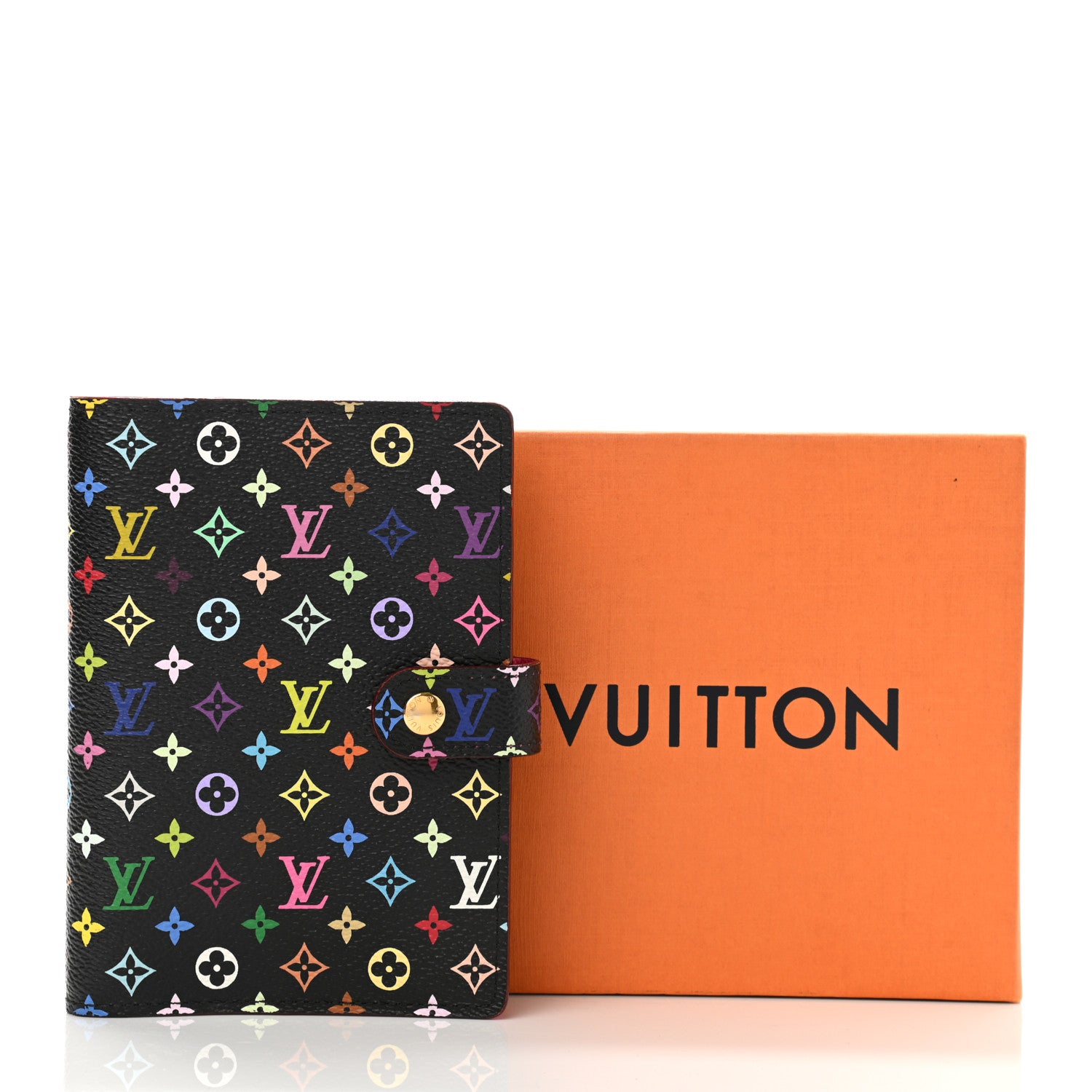 Louis Vuitton Monogram Multicolor Small Ring Agenda Cover Black Grenade 8 of 8