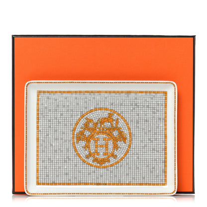 Hermes Porcelain Mosaique au 24 Gold Sushi Plate 9 of 9