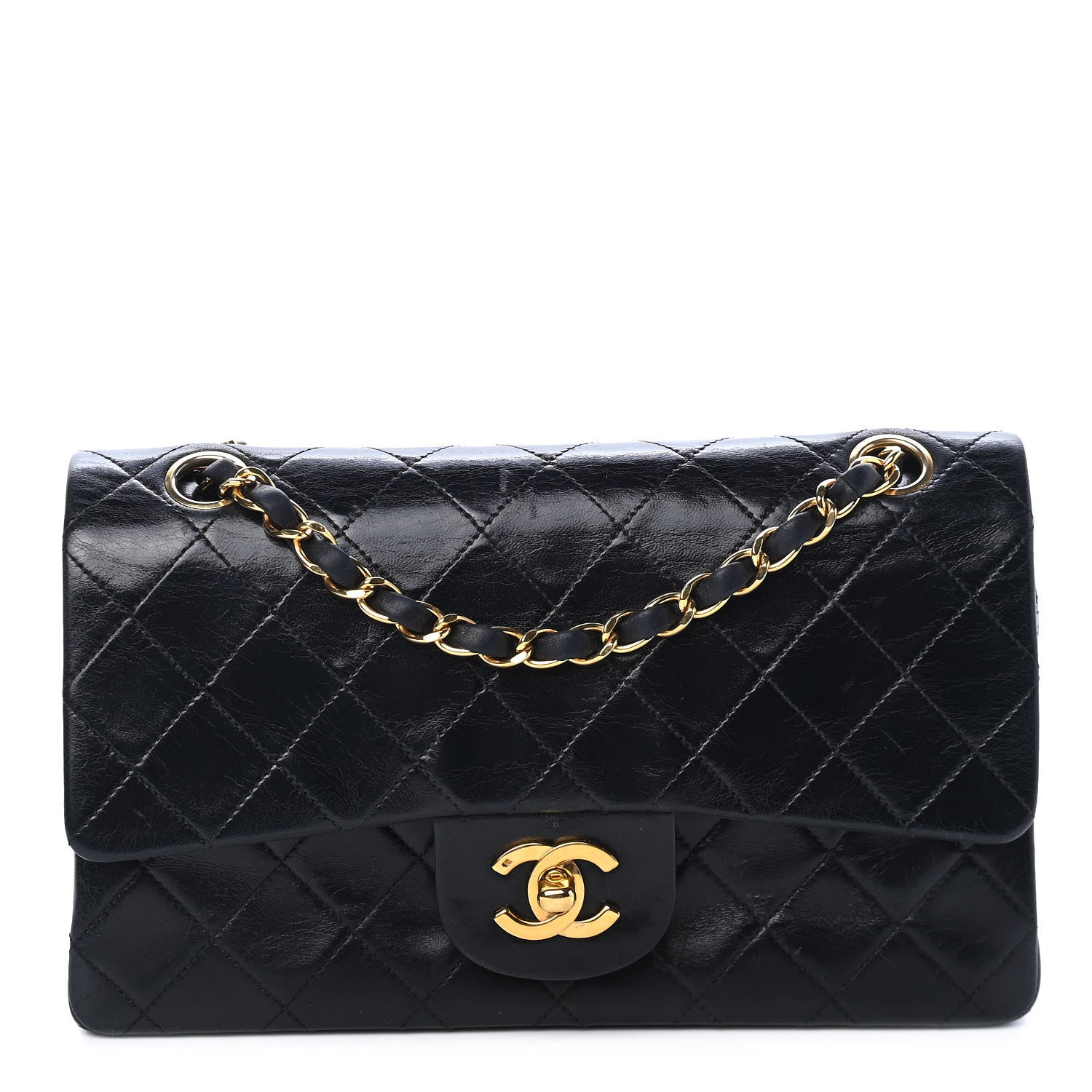 Chanel Lambskin Quilted Small Double Flap Black 1 of 11