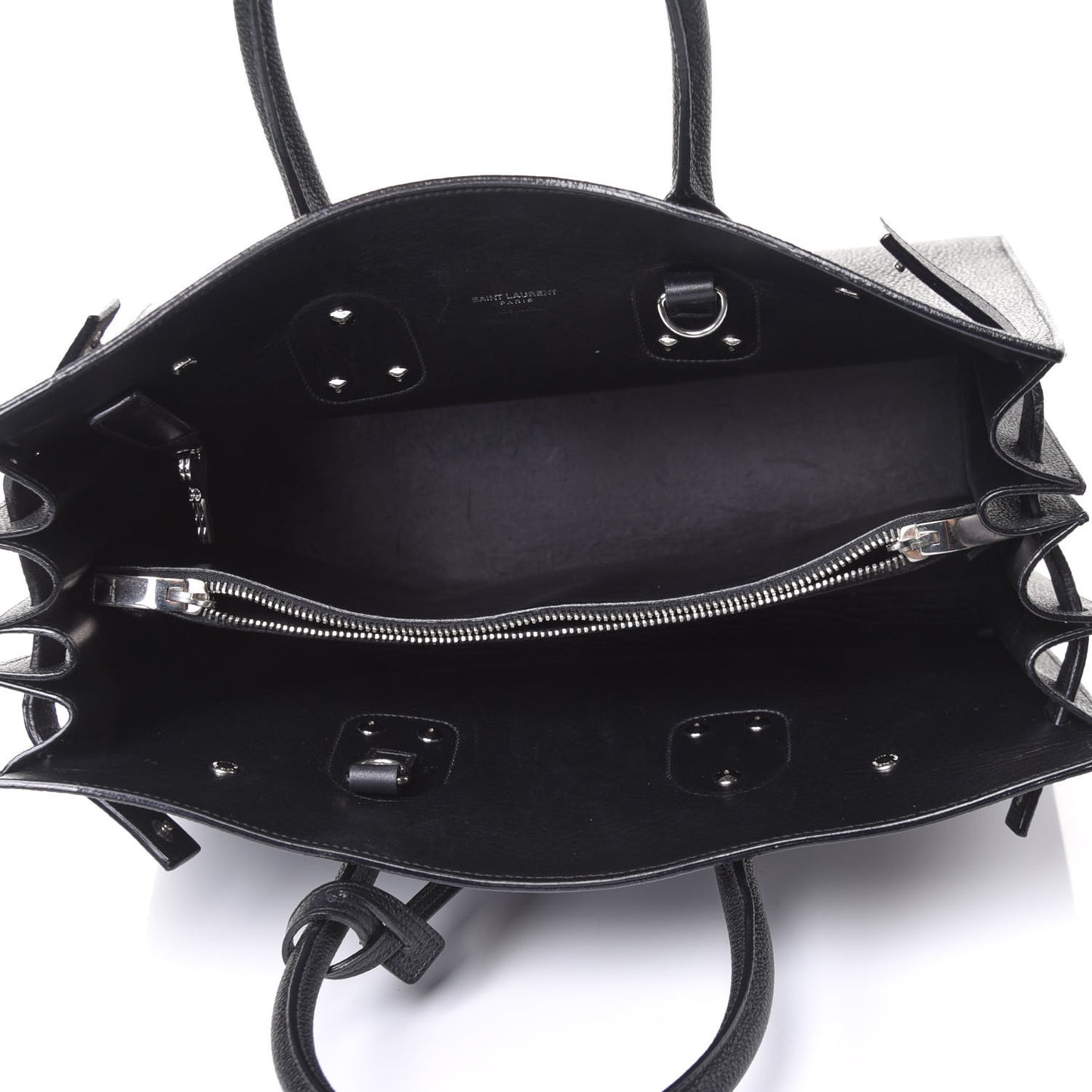 Grained Calfskin Small Sac De Jour Black