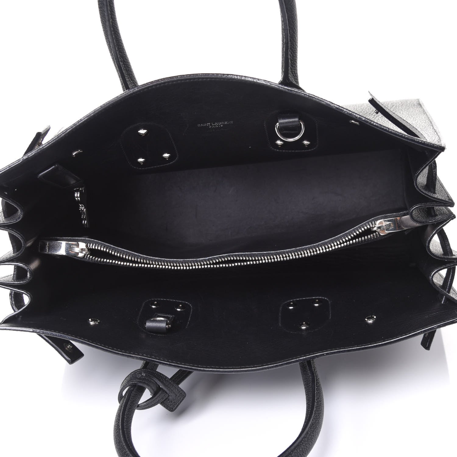 Saint Laurent Grained Calfskin Small Sac De Jour Black 8 of 9