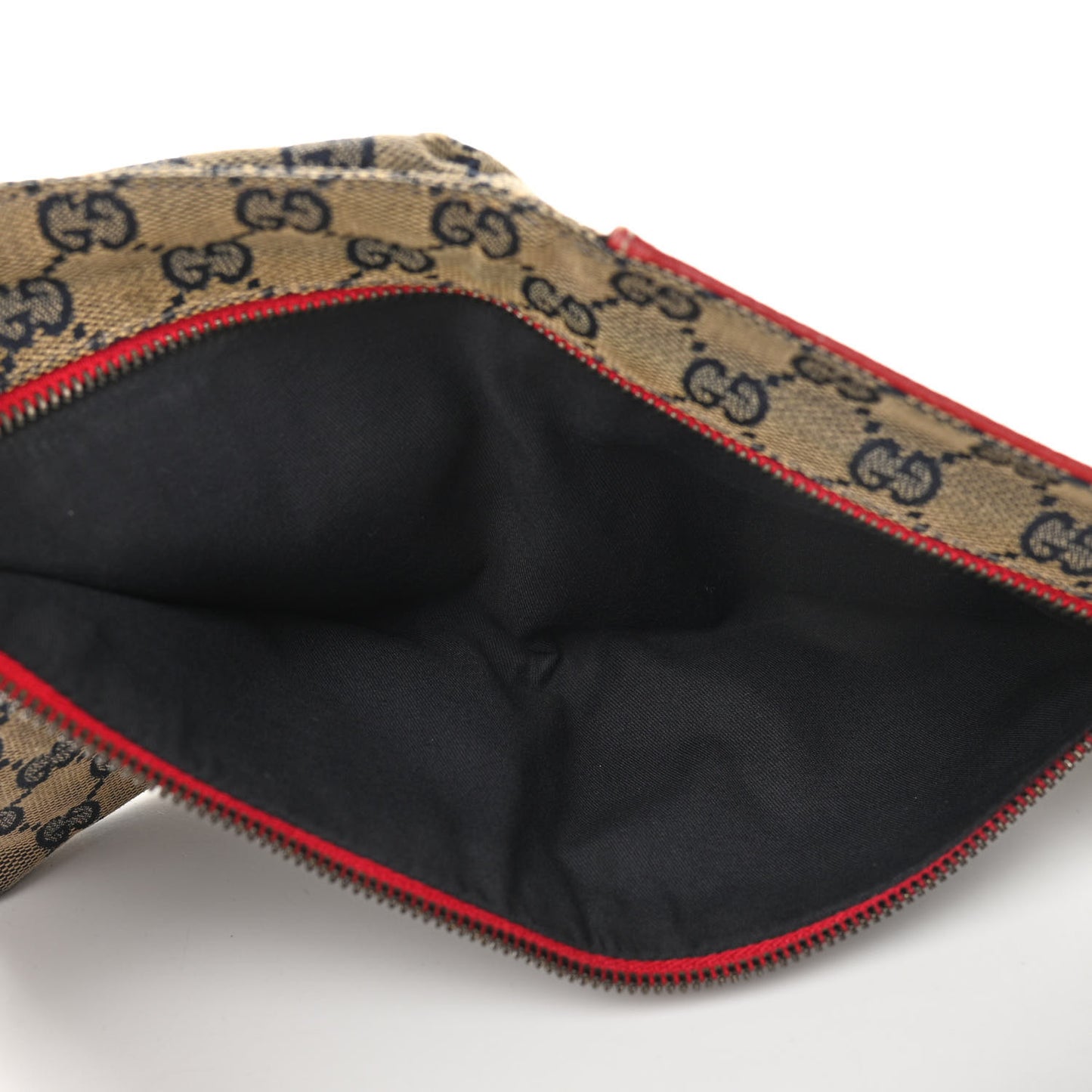 GG Monogram Web Double Pocket Belt Bag Navy Red