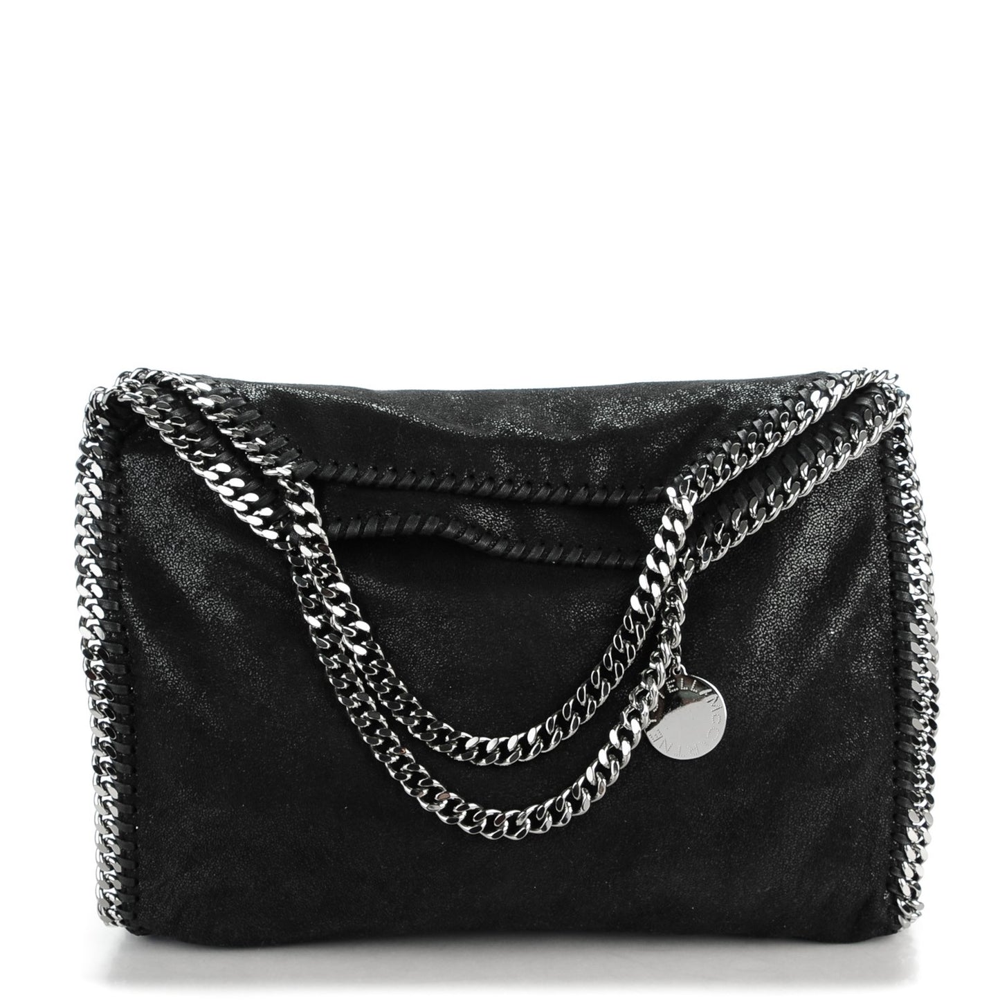Shaggy Deer Fold Over Falabella Tote Black