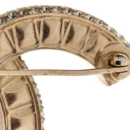 Chanel Baguette Crystal CC Brooch Gold 5 of 10
