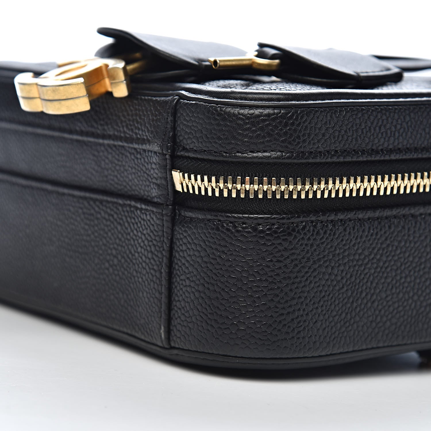 Chanel Caviar Quilted Medium CC Filigree Vanity Case Black 9 of 10