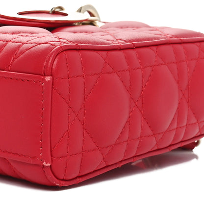 Christian Dior Lambskin Cannage Medium Lady D-Joy Red 10 of 10